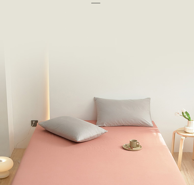 2/3/4pcs Bedding Sets single piece bed sheet pillowcase solid color thickened pure cotton simple style multi specification pure cotton bed sheet_voghion.com