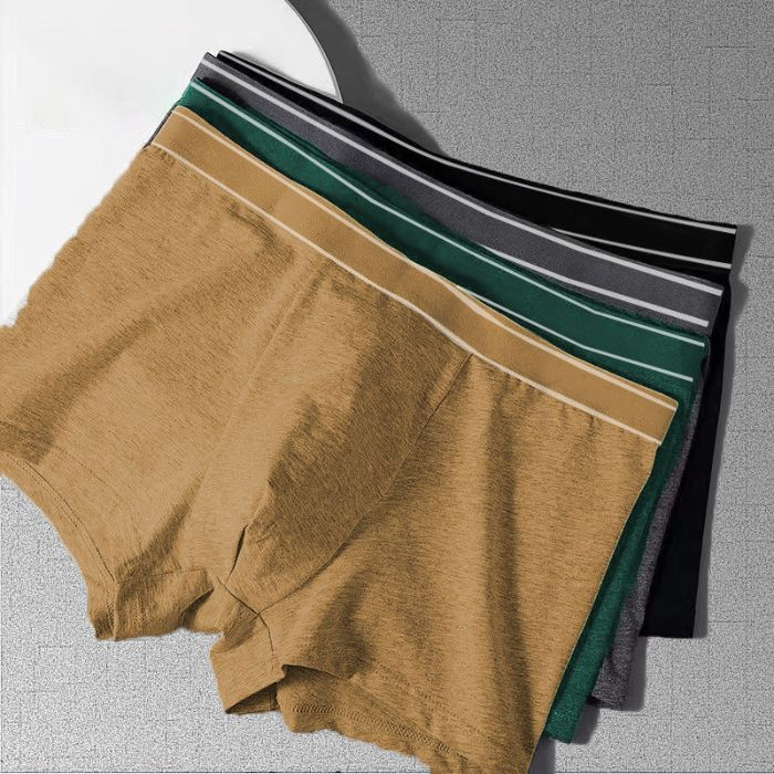 4PCS Boxer Shorts Large Size Seamless Cotton File Men's Boxer Shorts Summer Thin Section Siza L-3XL_voghion.com