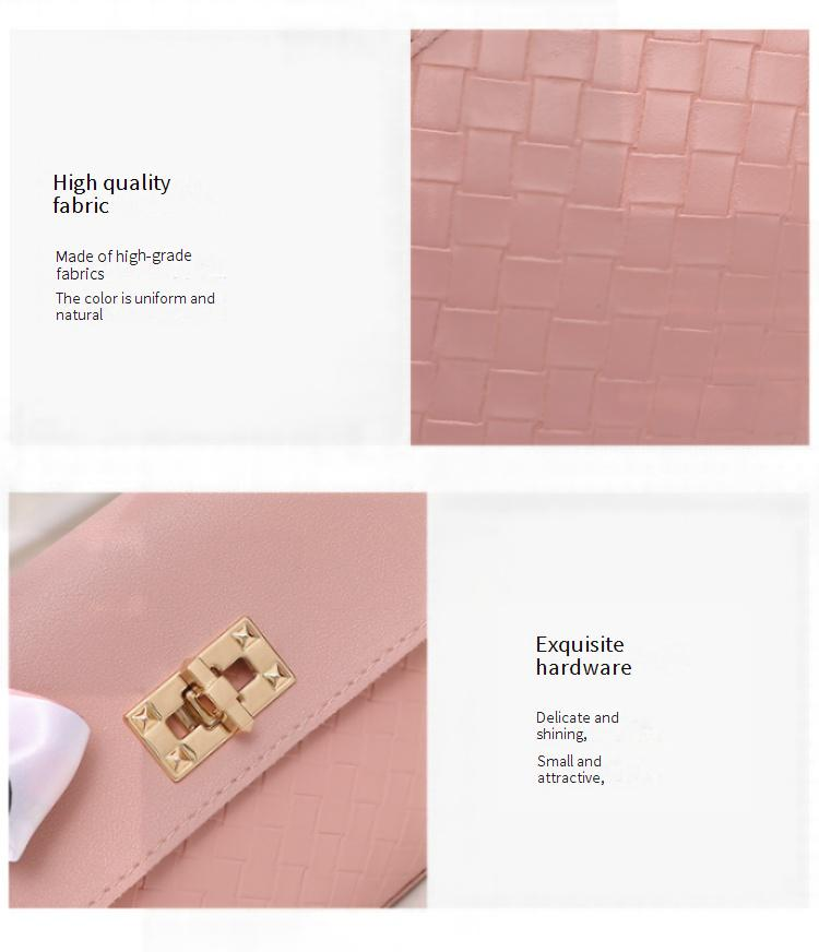 Women's Minimalist Chain-Lock Crossbody Bag - Elegant Solid Color Shoulder Purse With Scarf Accent (Ladies Small Square Bag)_voghion.com