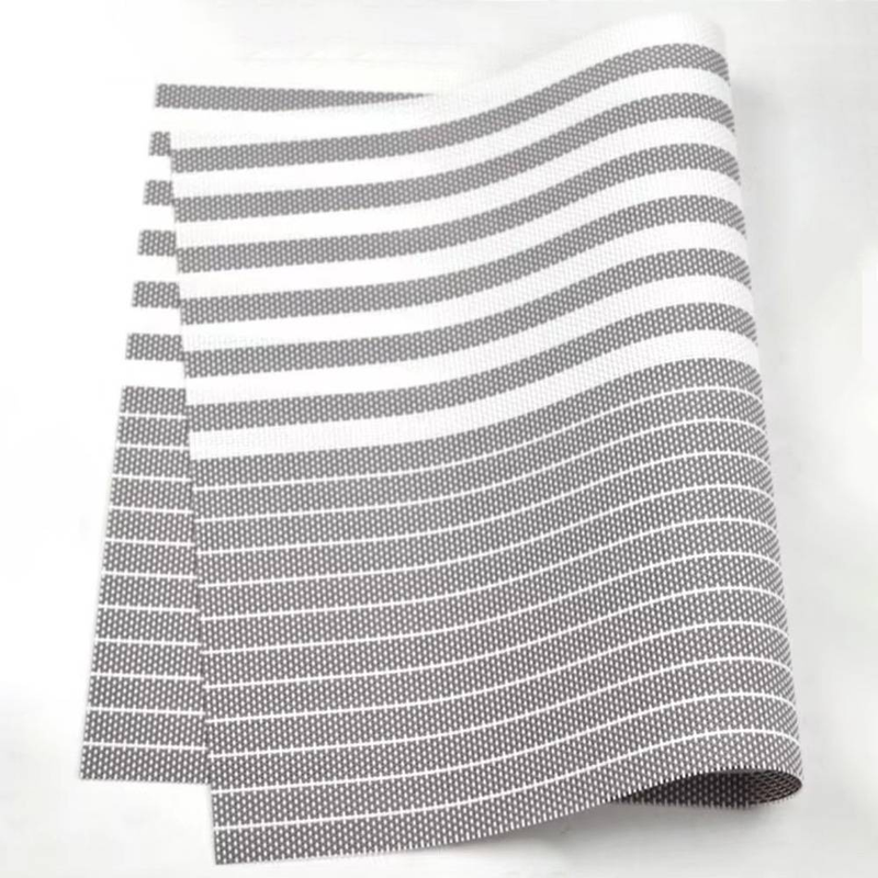 Striped PVC Placemats Heat Resistant Woven Table Mats For Plates Bowls Cups Hotel Restaurant Grade Non-Slip Durable_voghion.com