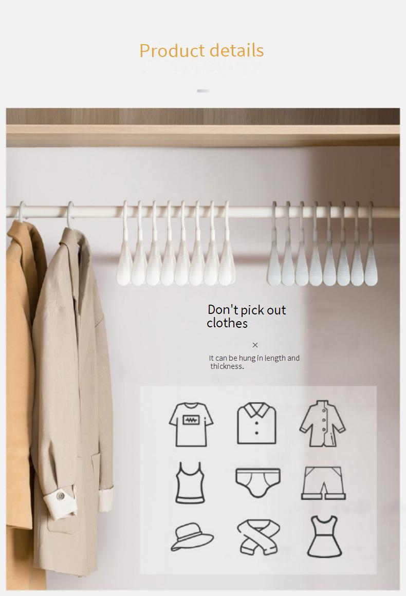 Cintre antidérapant à larges épaules - Sans plis et antidérapant - Plastique épais pour vêtements lourds (durable et peu encombrant)_voghion.com