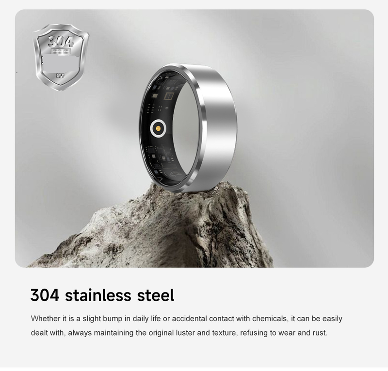 Men's Jewelry New Smart Ring Multi Function Ring Heart Rate Blood Oxygen Sleep Monitoring Ring Sports Step Counting Waterproof_voghion.com