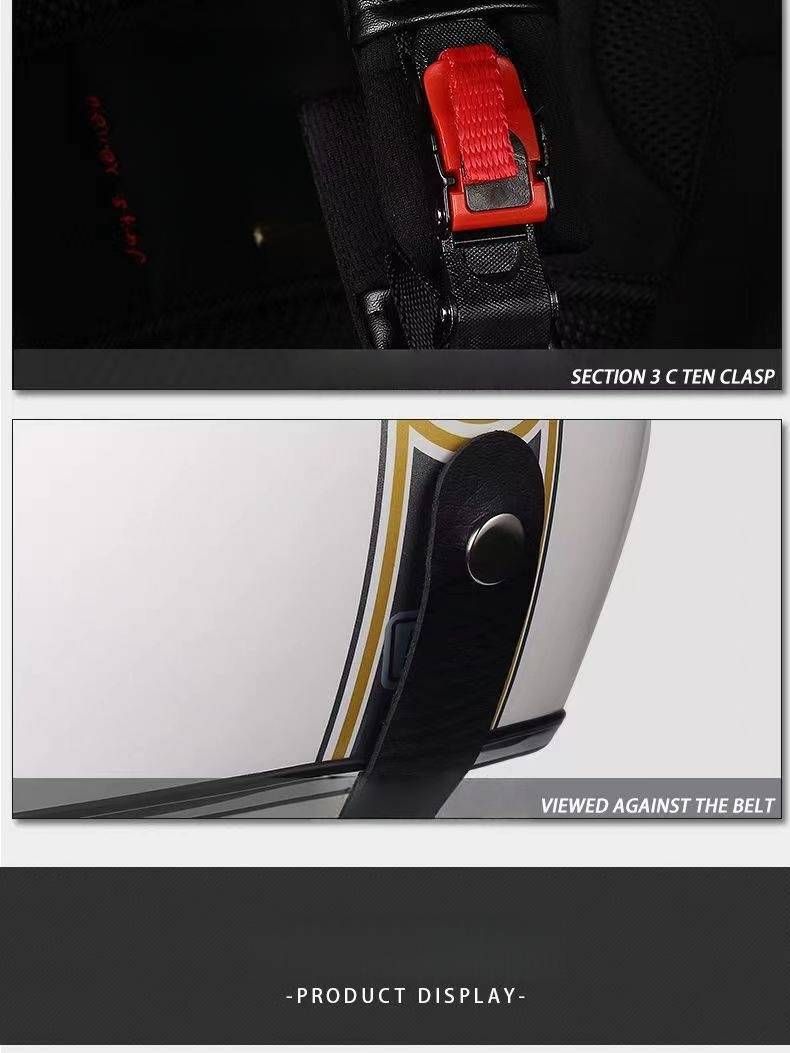 Capacete de motocicleta retrô 3/4 com Bluetooth – casco leve de ABS, máscara removível e estilo vintage para homens e mulheres (P-XXL)_voghion.com