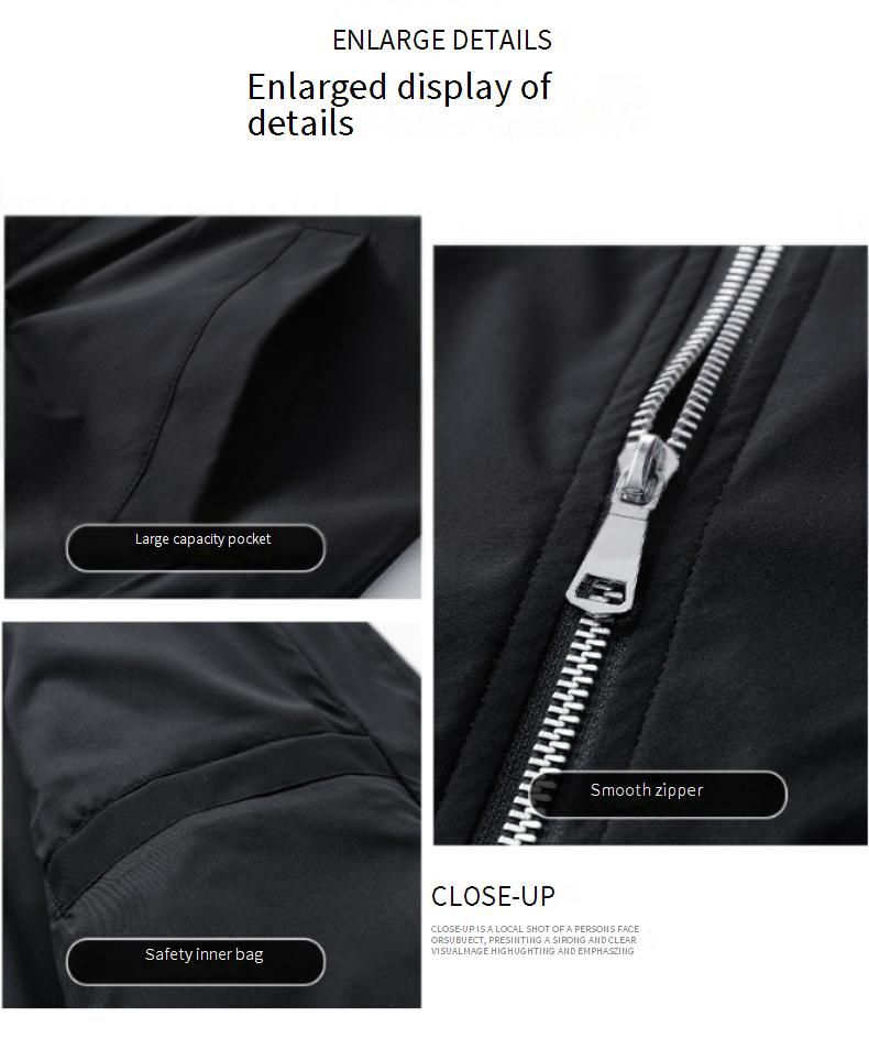 Men's Aviator Bomber Jacket – Oversized Fit Lightweight Windbreaker (L-9XL, Cleanfit Style, Breathable Polyester, Beige/Black)_voghion.com