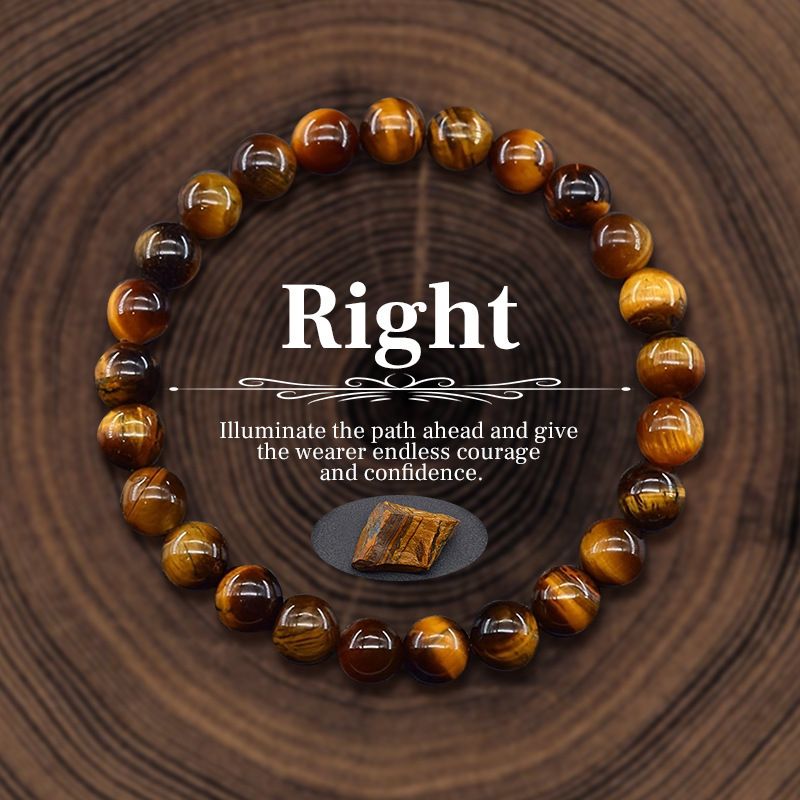 Natürlicher rosa Kristall heißer Verkauf handgemachte Tigerauge Stein Achat Armband_voghion.com