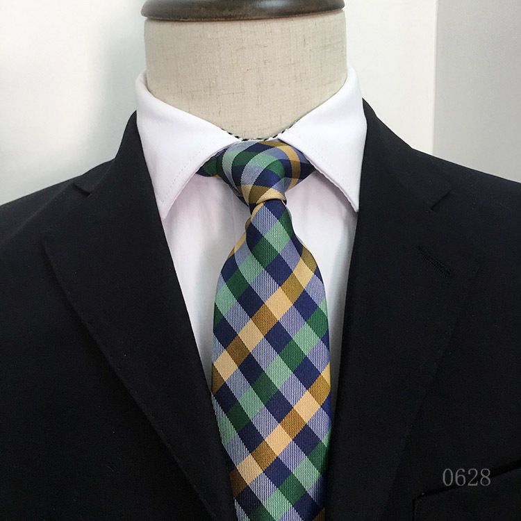 Cravatta scozzese britannica ad alta densità, camicia formale da uomo a quadri_voghion.com
