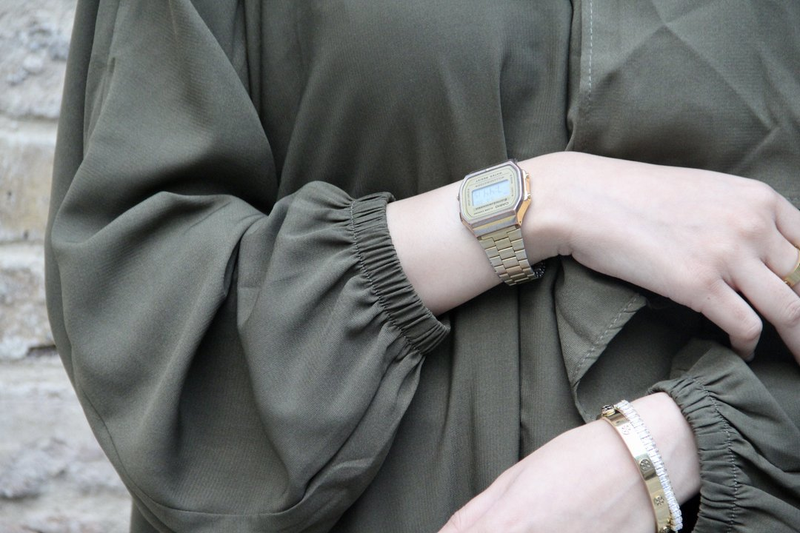 Medio Oriente Dubai Abito turco con cappuccio abaya_voghion.com