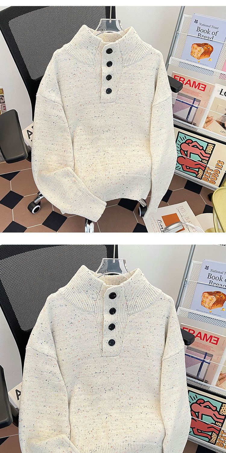 Herren-Herbst-Winter-Rollkragenpullover – Locker geschnittener, dick gestrickter Pullover für Teenager und junge Erwachsene, lässig und stylisch, warm und bequem_voghion.com