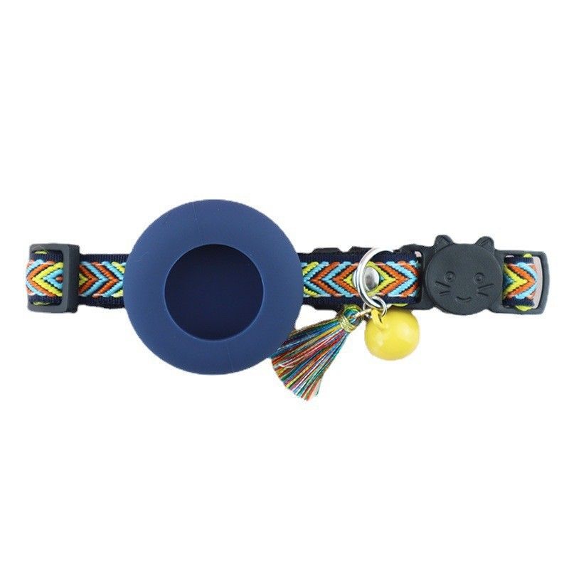 Localizzatore protettivo Airtag Special GPS Custodia in silicone e pelle Collare per animali domestici Copricollo_voghion.com