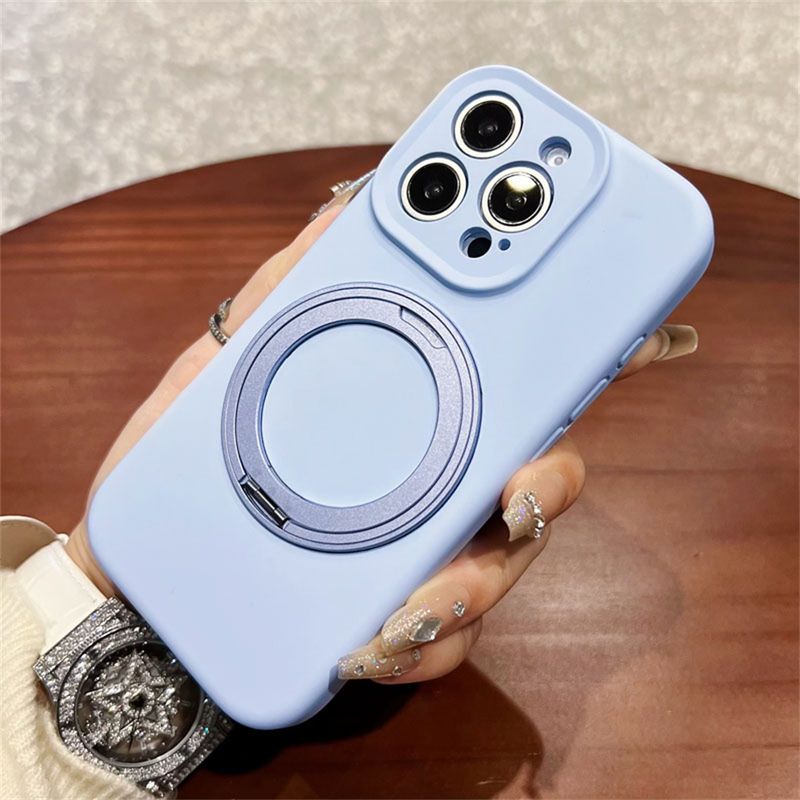Kovový kroužek, držák, tekutý silikonový magnetický kryt na telefon pro iPhone 15 14 Plus 16 Pro Max držák kryt Fundament_voghion.com