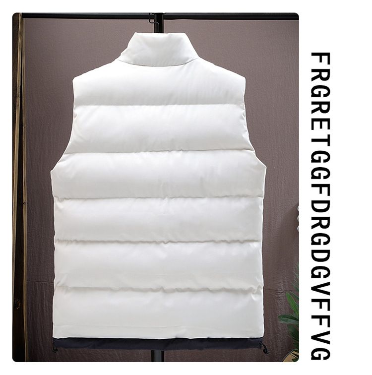 Herrenbekleidung Casual Weste Weste Ärmelloses Top Trend Freizeitweste Ärmellose Jacke Slim Fit Stehkragen Leichtes Polyester Herbstmode_voghion.com
