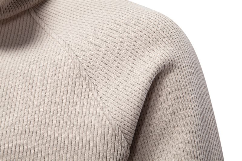 Felpa con cappuccio in pile con mezza zip da uomo - Elegante colletto alto, calda e comoda, casual da casa (blu navy, nero, verde militare, grigio chiaro, beige)_voghion.com