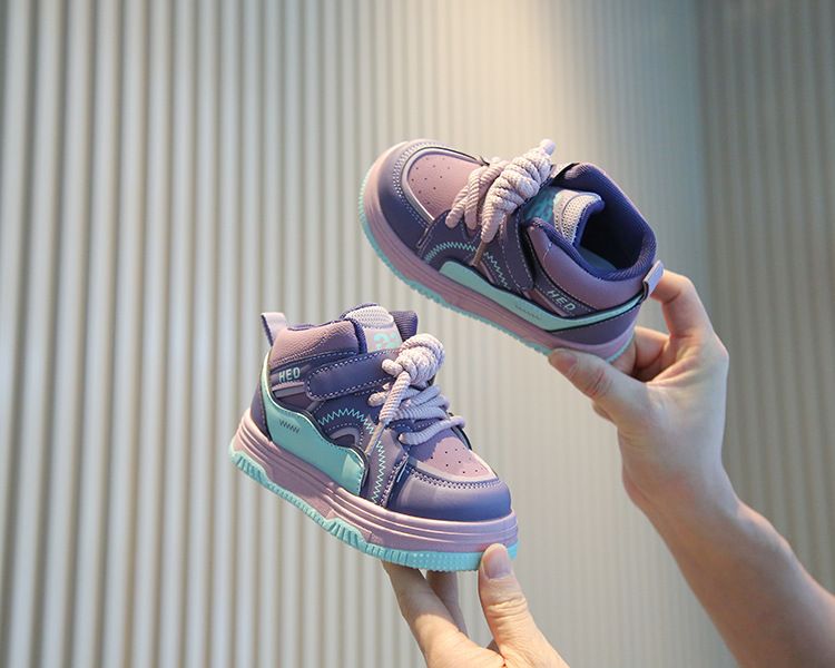 New Boys' Casual Board Shoes High Top Girls' Bread Shoes Soft Soled Baby Shoes_voghion.com
