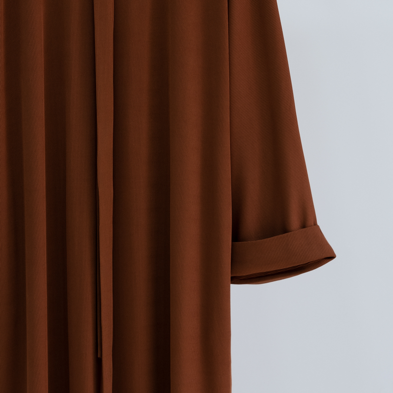 Abito da donna alla moda per tutti i giorni, tinta unita_voghion.com