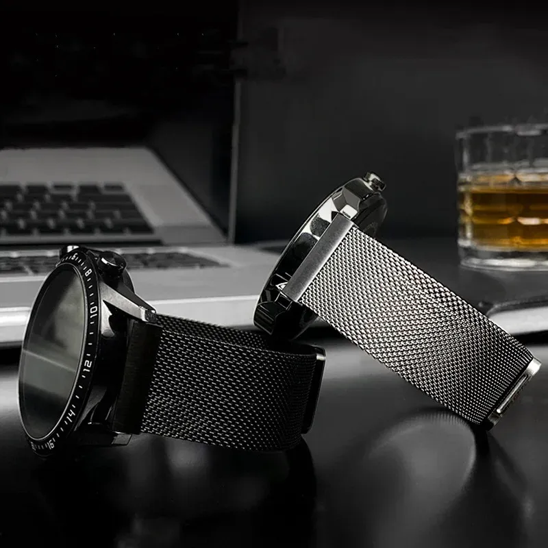 Cinturino Milanese Loop da 22 mm e 20 mm per Samsung Galaxy Watch 7, 6, 5, 4, 44 mm e 40 mm, cinturino magnetico Huawei Classic Active 2._voghion.com