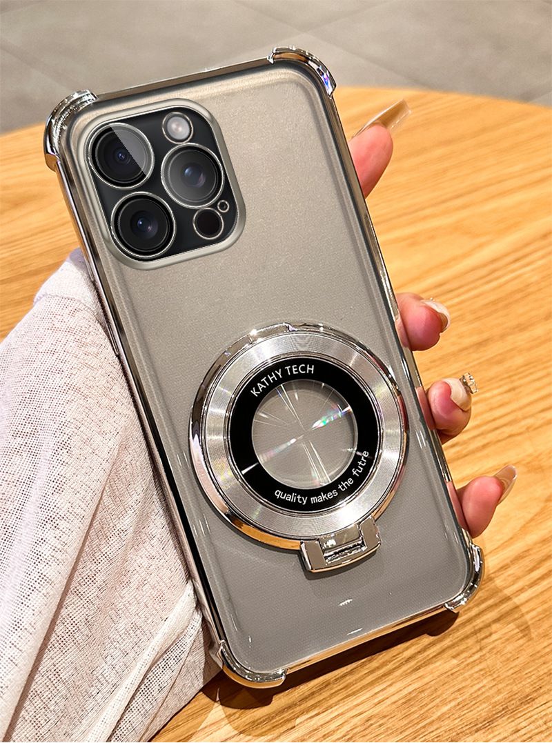Custodia protettiva per telefono con supporto magnetico antiurto trasparente per iPhone 16 15 14 13 12 11 Pro Max XS X XR 7 8 Plus_voghion.com