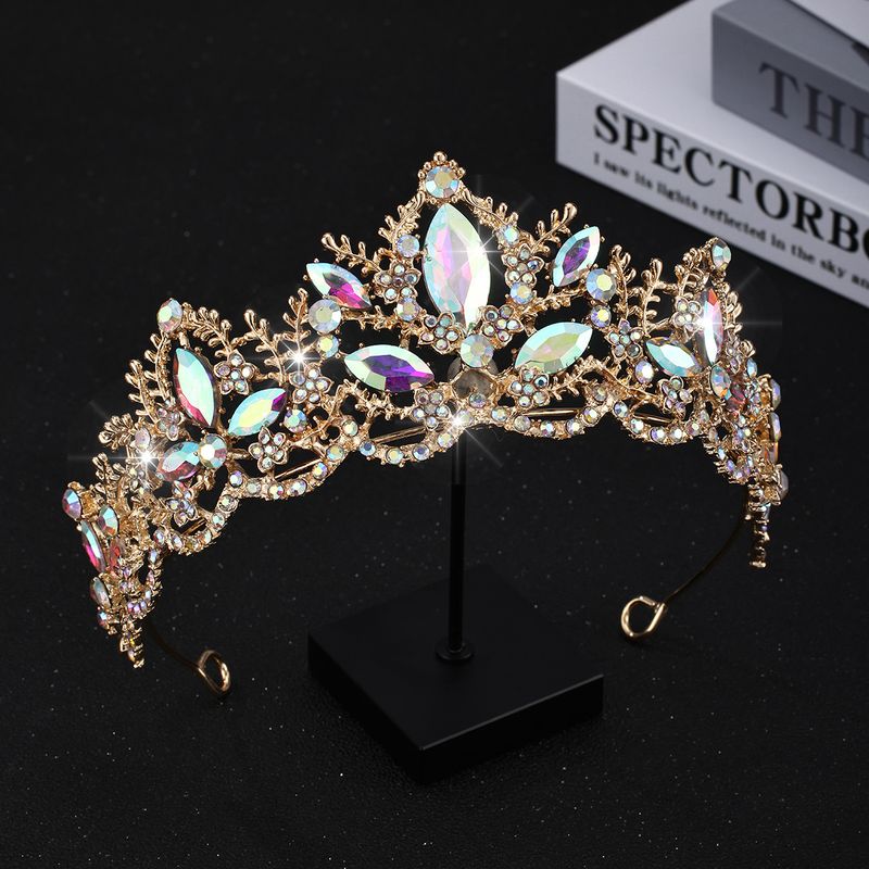 Neue High-End-Luxus Kristall Braut Kopfschmuck Legierung Krone Hochzeit Haar Zubehör Bankett Abend Haar Krone_voghion.com