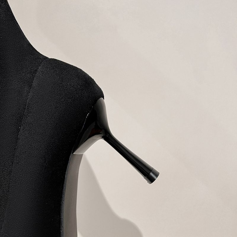 Novas botas altas de outono e inverno salto agulha elástico botas longas pontiagudas_voghion.com