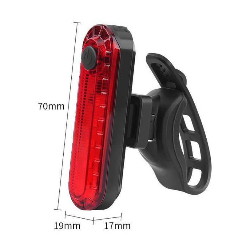Feu arrière de vélo rechargeable en forme de cœur, éclairage d'avertissement pour la route, équipement de cyclisme de nuit pour VTT_voghion.com