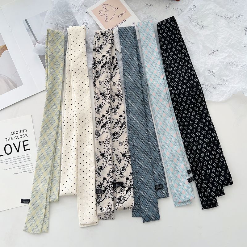 Seidenschal, lang, hochwertig, multifunktionales kleines Schal-Accessoire, Frühling/Sommer neu, gepunktet_voghion.com