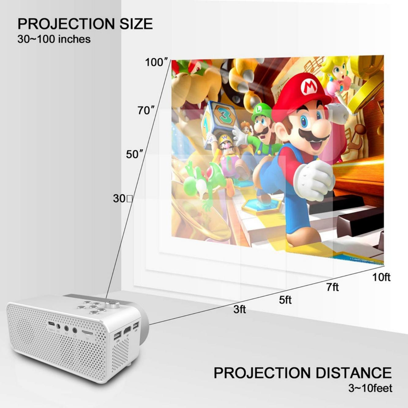 1pc High-definition Mini Lightweight Home Projector, Experience An Unprecedented Home Theater Experience_voghion.com