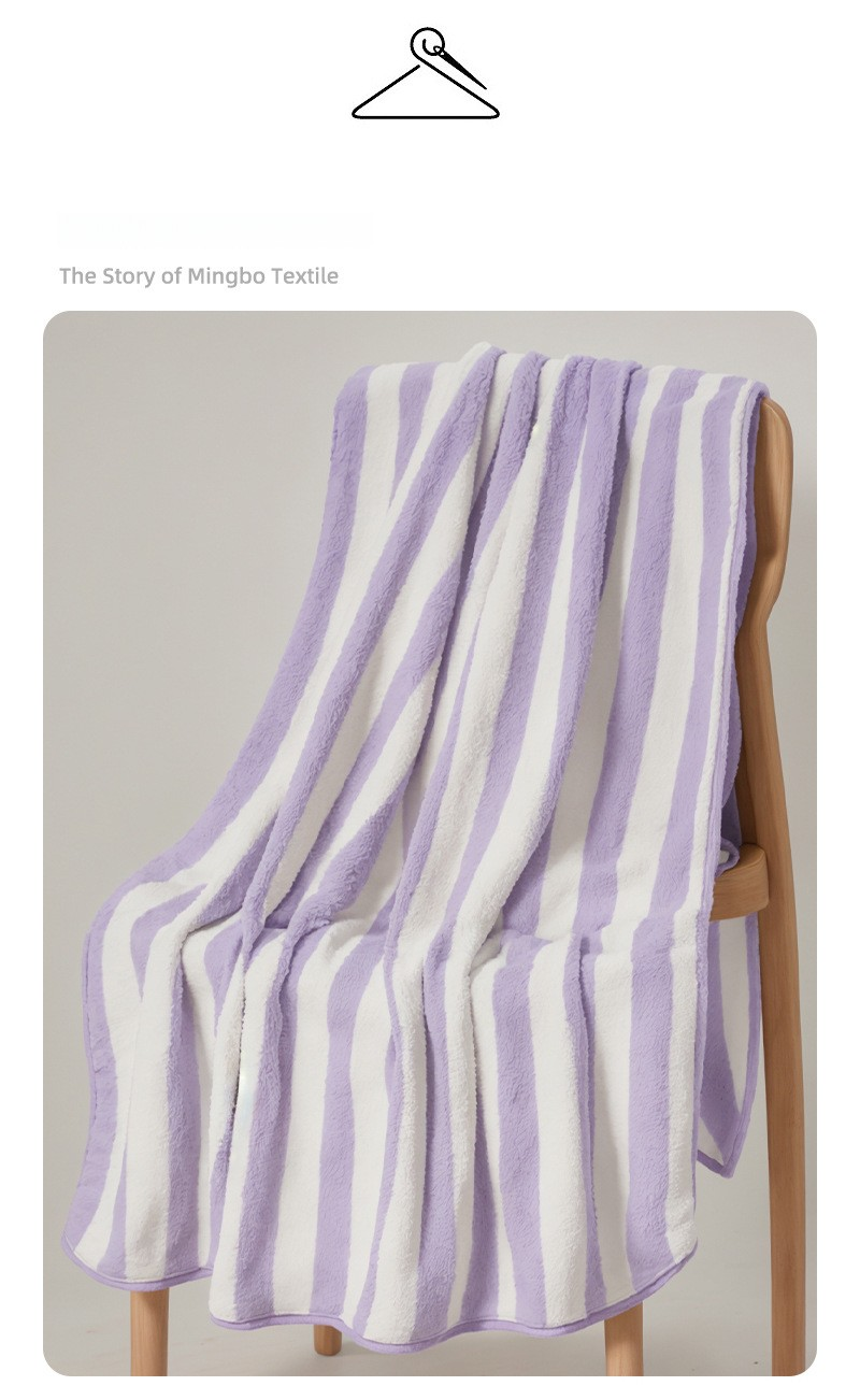 Ręcznik kąpielowy Spot Large Striped Thick Absorbent Towel Ręcznik kąpielowy prezent Ręcznik z polaru koralowego Szybkoschnący zestaw ręczników kąpielowych_voghion.com