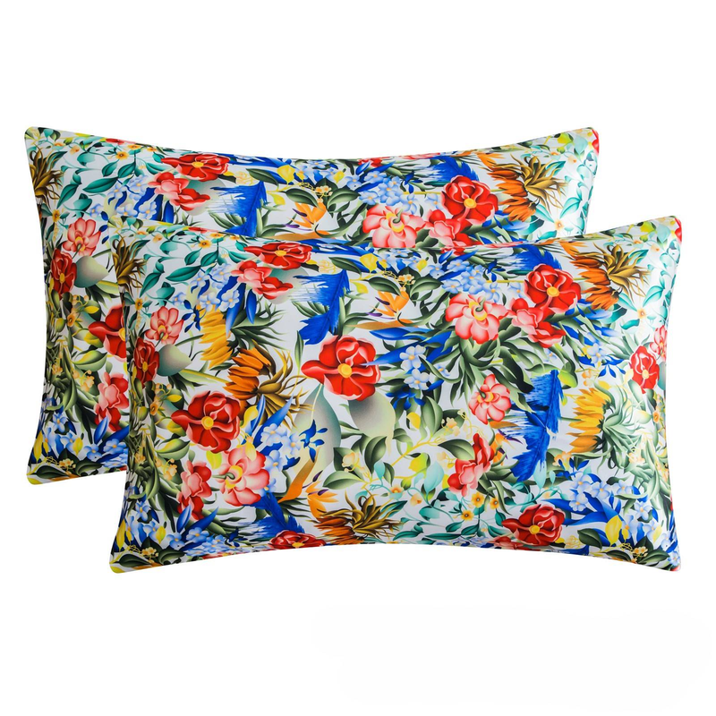 Silky Satin Pillowcase Printed Satin Pillowcase,Similar To Silk Pillowcase, Pillow Case For Sleeping Women With Envelope Closure_voghion.com