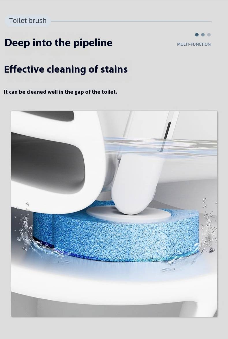 Disposable Toilet Brush With Wall Mount Holder - Hygienic No-Touch Cleaning Replaceable Brush Heads For Bathroom (Pack Of 3)_voghion.com