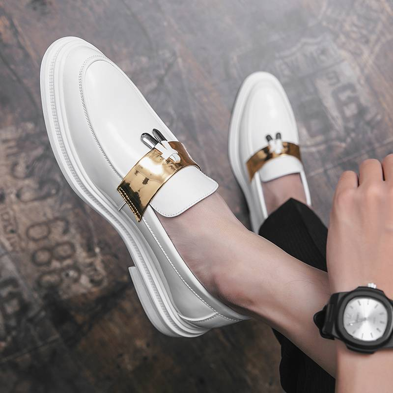 Shoes For Men Dress British Business Party Slip On Black Point Toe Fashion Casual Formal Suit Handmade Men Shoes_voghion.com