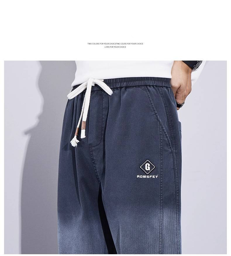 Pantalon de jogging décontracté pour homme avec doublure polaire, poignets élastiques, design multi-poches, mélange de coton confortable pour l'automne et l'hiver_voghion.com