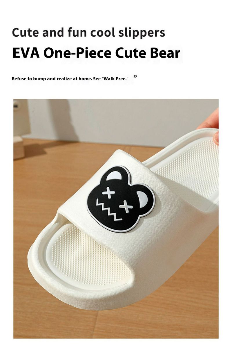 Unisex Cloud Slippers With Cartoon Designs - Soft EVA Bath Slides, Anti-Slip Indoor/Outdoor House Shoes For Couples, Comfortable Memory Foam Footwear_voghion.com