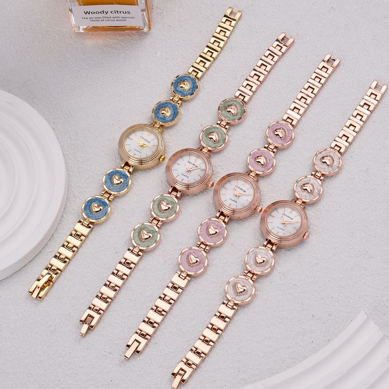 Damen-Quarzuhr, stilvoll und exquisit, runde Form, geeignet für geschäftliche und legere Anlässe, mit einem High-End-Gefühl_voghion.com