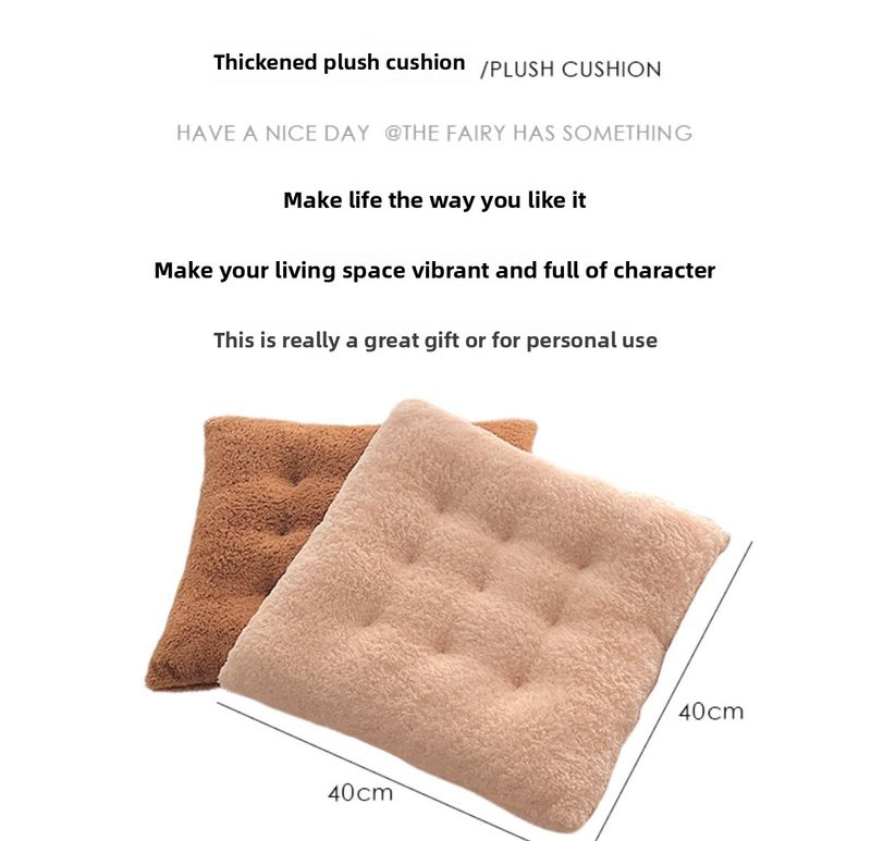 Minimalistisches Plüsch-Po-Pad fürs Büro, langes Sitzen, Artefakt im Ins-Stil, verdicktes Sitzkissen, Studenten-Klassenzimmermatte, Winter_voghion.com