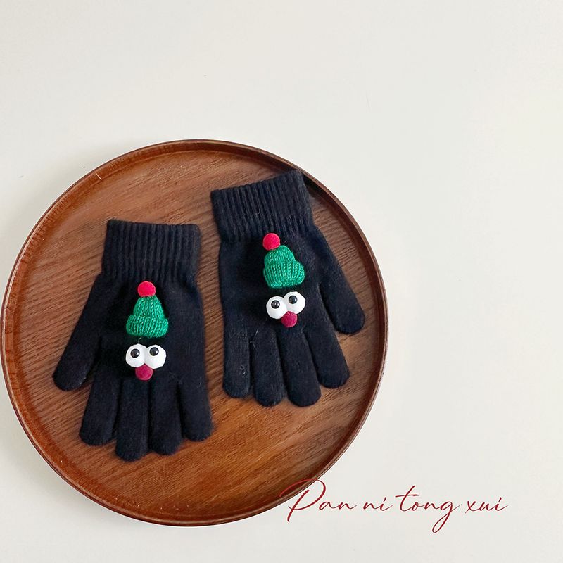 Nowe 2024 Boże Narodzenie Czerwone Rękawiczki Palcowe Damskie Zimowe Studentki Urocza Para Koreańska Wersja Grube Ciepło Rowerowe Dotykowe_voghion.com
