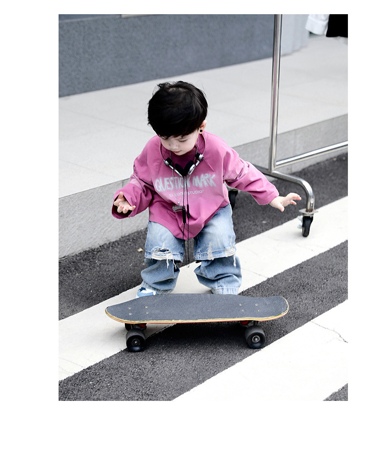 Mère et enfants enfants patchwork déchiré décontracté garçon jeans bébé pantalons tendance_voghion.com
