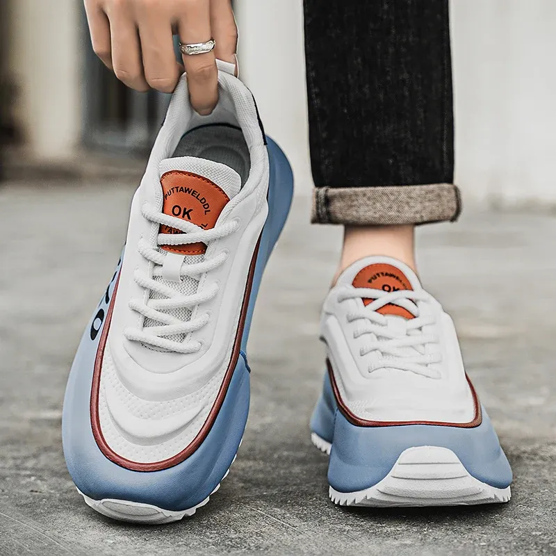 2025 Spring And Autumn Flying Mesh Surface Breathable New Non-slip Fashion Breathable Flat Leisure Sports Men Walking Loafers_voghion.com