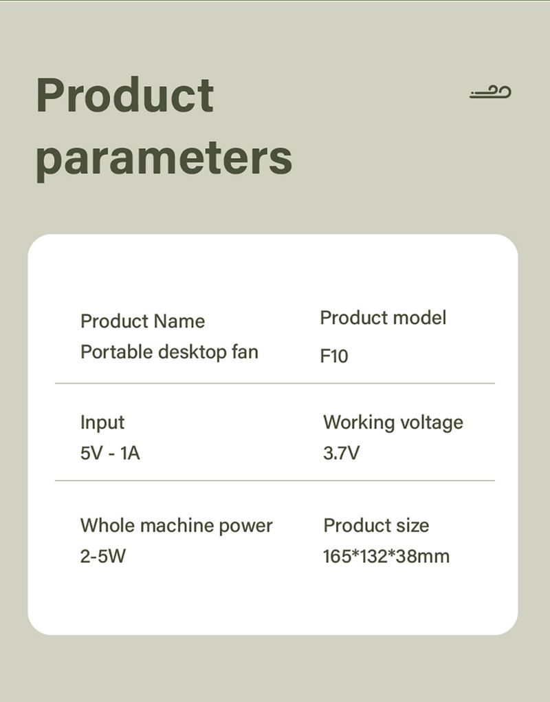 Portable Desktop Mini Foldable USB Rechargeable Wireless Electric Small Silent Personal Table Fan For Camping Office_voghion.com