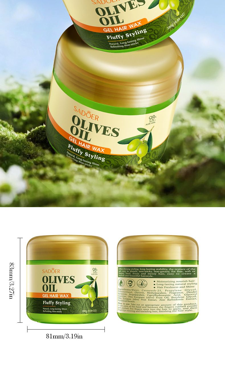 Full English Olive Oil Styling SADOER Pflegendes Gel Formgebendes Volumengebendes Haarwachs_voghion.com