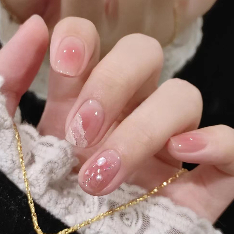 Französisch 24Pcs Nude Falsche Nägel Volle Abdeckung Abnehmbare Künstliche Gefälschte Nägel Ballerina Drücken auf Nägel Tipps Ful s s_voghion.com
