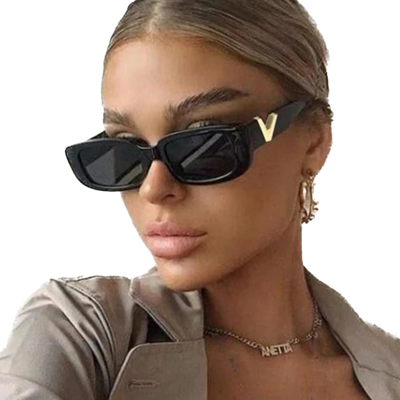 Fashion Cat Eye Sonnebrëller Fraen V Sonnebrëller Fir Dammen Classic Rectangle Driving Shade_voghion.com
