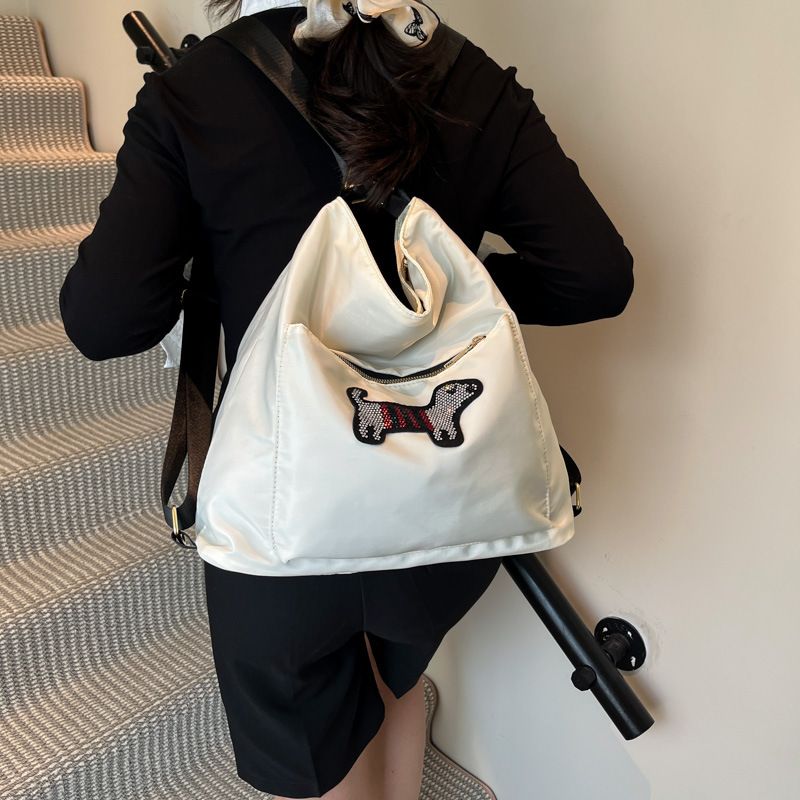 Borsa a tracolla multiuso in stile coreano INS per ragazze, 2025, nuova borsa a tracolla con cucciolo di cartone animato, grande capacità, zaino versatile_voghion.com