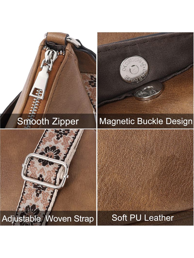 Montana Western × Wrangler Borsa a tracolla Crescent Bag Borsa a tracolla Cinghia regolabile Tracolla grande capacità_voghion.com