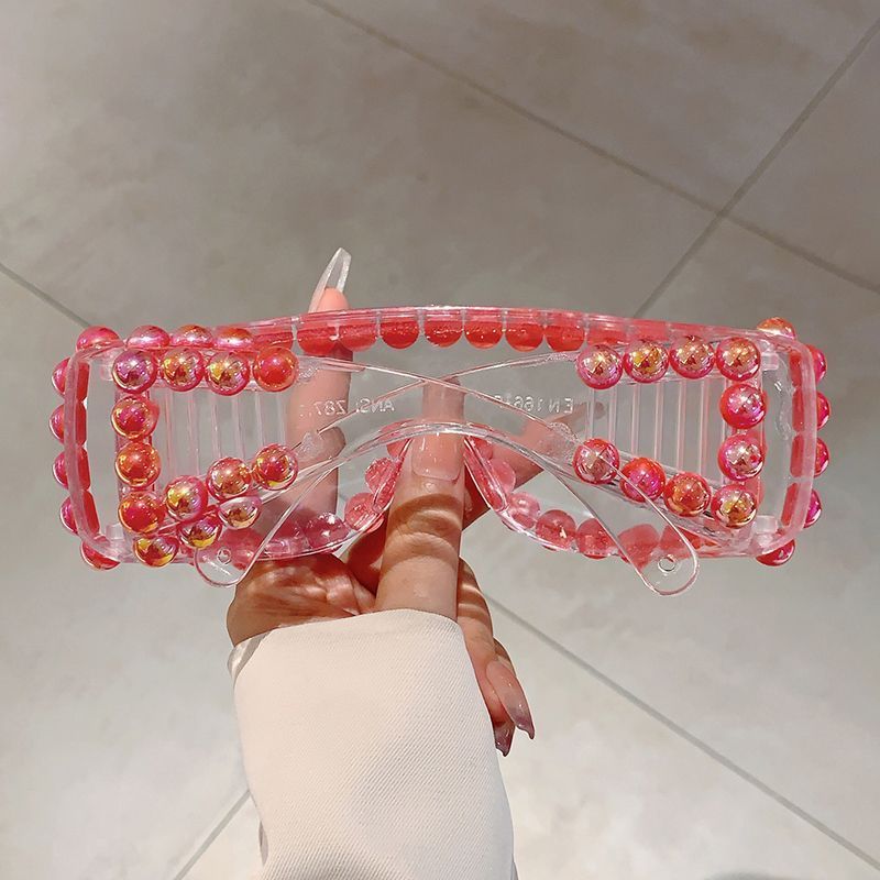 Integrated Large-frame Sunglasses Personalized Trend Party Anti-glare Sunglasses_voghion.com