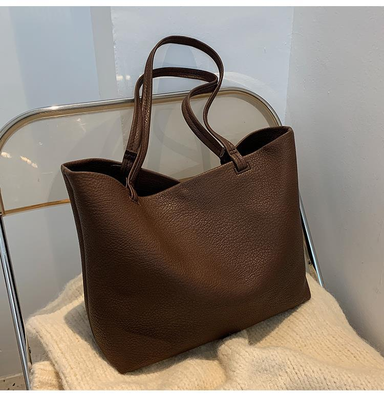 Big Bag Donna 2023 Nuova versatile borsa a tracolla casual in morbida pelle, grande capacità, senso del lusso, borsa tote atmosferica_voghion.com