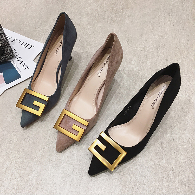 Damen-High-Heels für Frühling und Sommer, neue professionelle Etikette-High-Heels-Schuhe mit spitzen Zehen, schwarze Arbeitsschuhe, modische sexy Schuhe_voghion.com