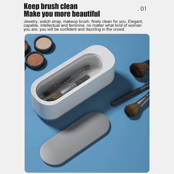 Mini Ultrasonic Cleaner Electric Jewelry Cleaner Machine Eyeglasses,Watches,Rings,Necklaces,Razors,Dentures,Parts,Cleaning Machine_voghion.com