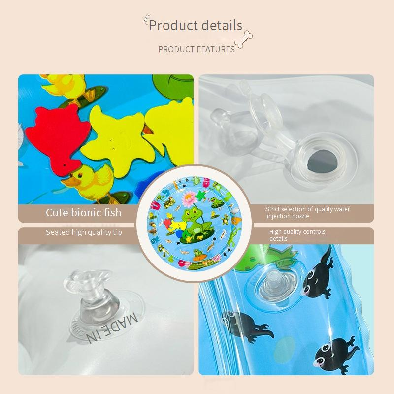 Extra Thick Round Pet Cooling Mat - Durable Eco-PVC Ice Pad For Dogs & Cats Chew-Proof Inflatable Water Cushion With Non-Slip Base_voghion.com