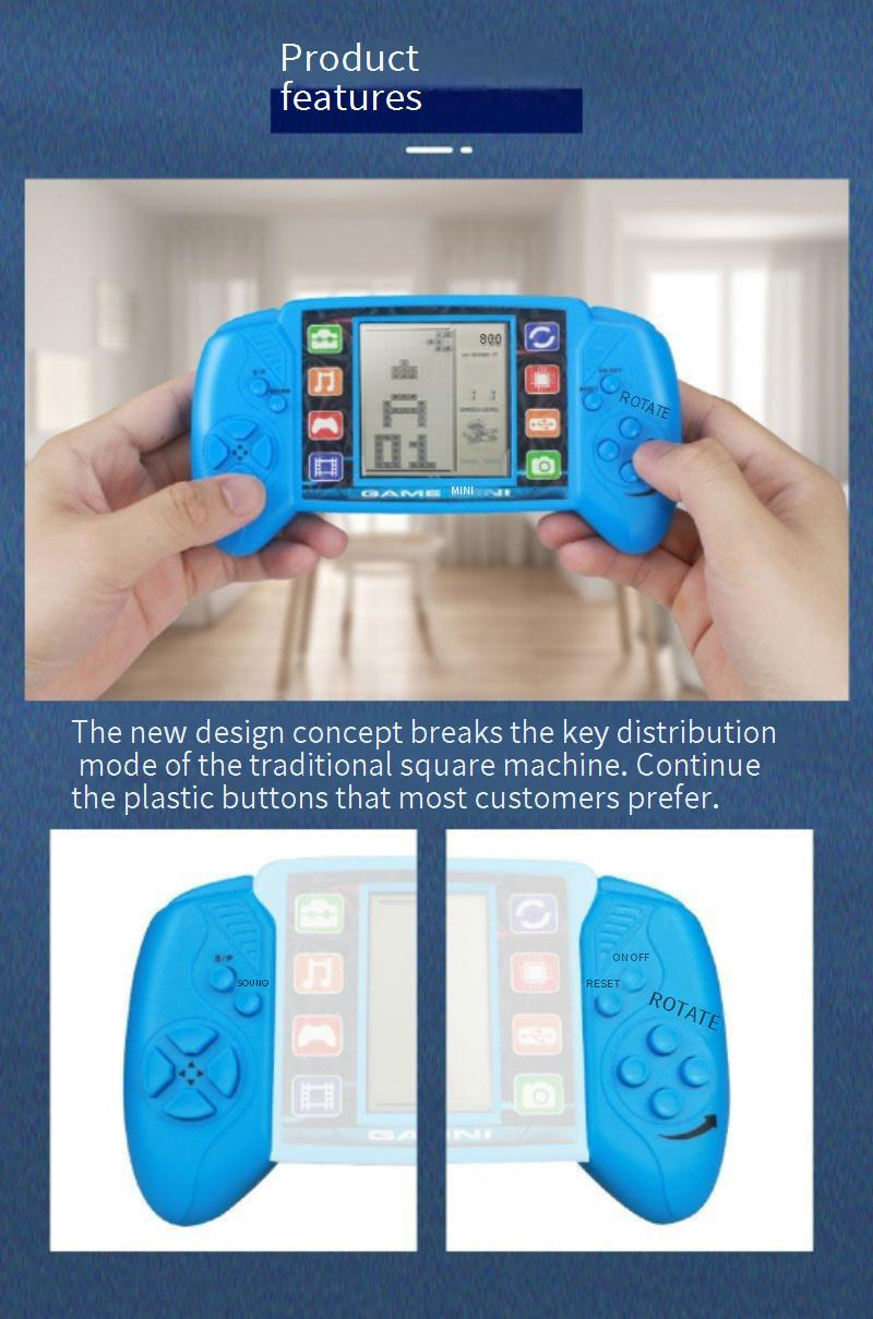 Video Game Consoles Classic Tetris Game Console Toys Children's Nostalgic Handheld Retro Handheld Educational Electronic Gifts_voghion.com