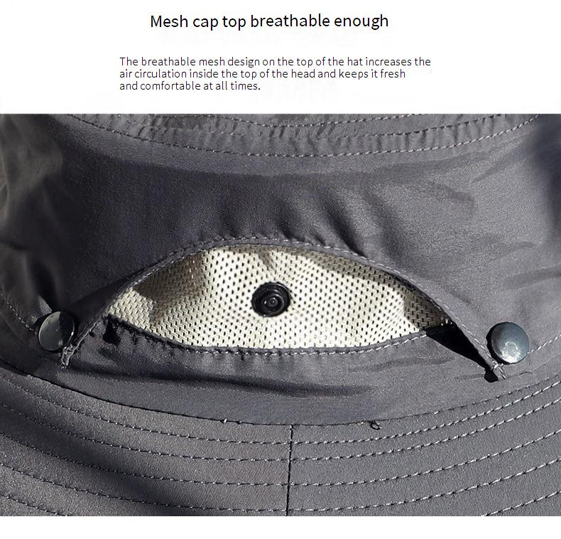 Cappello da sole staccabile da uomo - Copertura completa del viso e tesa larga per la massima protezione UV_voghion.com