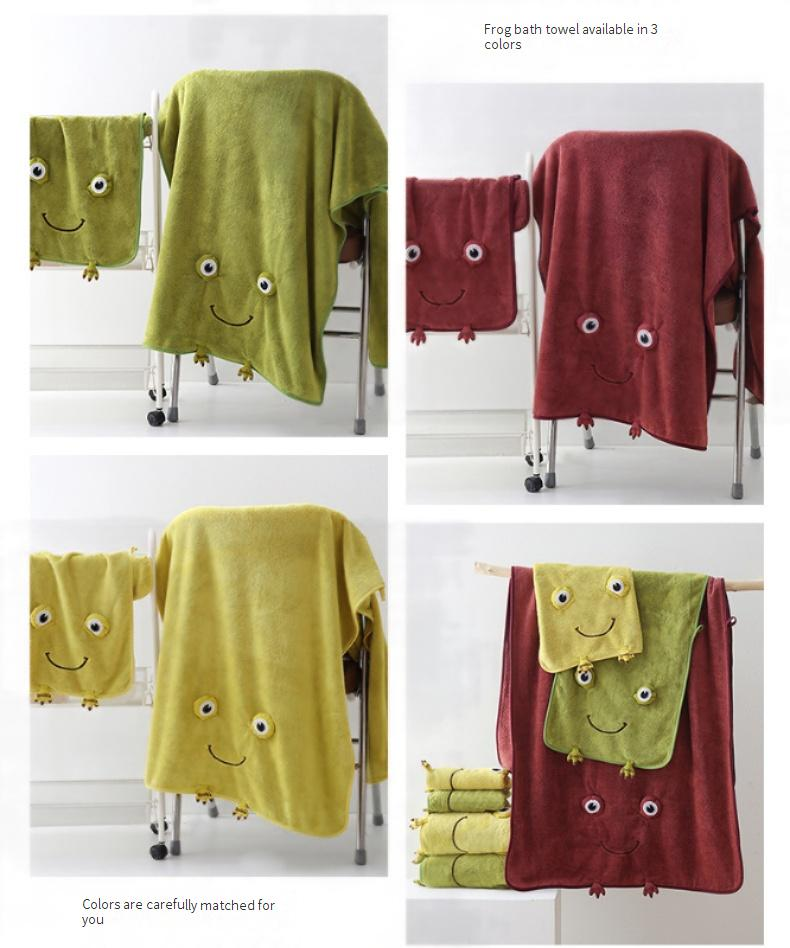 Premium Cartoon Coral Fleece Bath Towel - Ultra Soft & Absorbent (Extra Thick Home Use Super Cozy)_voghion.com
